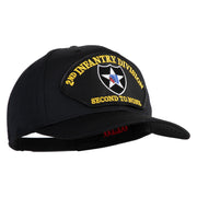 2nd Infantry Division Second to None Patched Solid Cotton Twill Pro Style Cap - Black OSFM