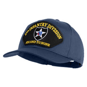 2nd Infantry Division Second to None Patched Solid Cotton Twill Pro Style Cap - Navy OSFM