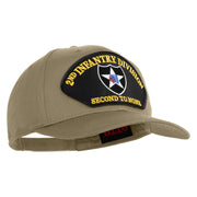 2nd Infantry Division Second to None Patched Solid Cotton Twill Pro Style Cap - Khaki OSFM