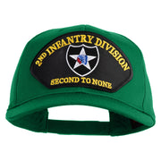 2nd Infantry Division Second to None Patched Solid Cotton Twill Pro Style Cap - Kelly OSFM