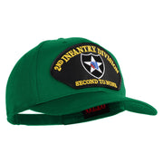 2nd Infantry Division Second to None Patched Solid Cotton Twill Pro Style Cap - Kelly OSFM