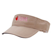 Sweet Aunt Embroidered Pro Style Cotton Twill Washed Visor - Khaki-Navy OSFM