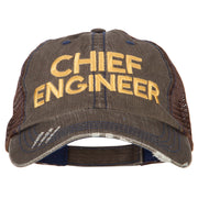 Chief Engineer Embroidered Low Profile Cotton Mesh Cap