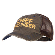 Chief Engineer Embroidered Low Profile Cotton Mesh Cap