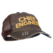 Chief Engineer Embroidered Low Profile Cotton Mesh Cap