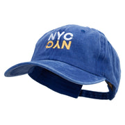 Reflection New York City Logo Embroidered Unstructured Pigment Dyed Cotton Cap - Royal OSFM