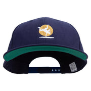 Active Battle Dance Embroidered Brushed Cotton Twill High Profile Extra Size Cap - Navy OSFM