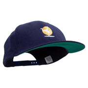 Active Battle Dance Embroidered Brushed Cotton Twill High Profile Extra Size Cap - Navy OSFM