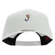 Pelican Logo Embroidered Solid Cotton Twill Prostyle Cap - White OSFM