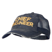 Chief Engineer Embroidered Low Profile Cotton Mesh Cap