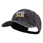 Reflection New York City Logo Embroidered Unstructured Pigment Dyed Cotton Cap - Black OSFM