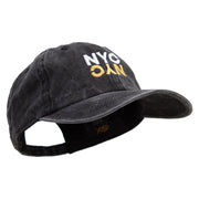 Reflection New York City Logo Embroidered Unstructured Pigment Dyed Cotton Cap - Black OSFM