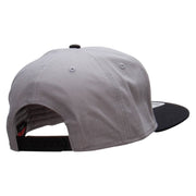 Orange Karate Kick Embroidered Two Tone Flat Bill Snapback