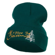 All I Want For Christmas Embroidered Beanie