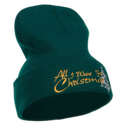 All I Want For Christmas Embroidered Beanie