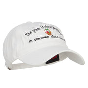 Grass is Greener Easter Embroidered Washed Cap