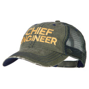 Chief Engineer Embroidered Low Profile Cotton Mesh Cap