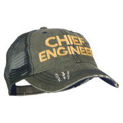 Chief Engineer Embroidered Low Profile Cotton Mesh Cap