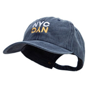 Reflection New York City Logo Embroidered Unstructured Pigment Dyed Cotton Cap - Navy OSFM