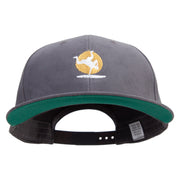 Active Battle Dance Embroidered Brushed Cotton Twill High Profile Extra Size Cap - Charcoal OSFM