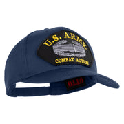 U.S. Army Combat Action Patched Solid Cotton Twill Pro Style Cap - Navy OSFM