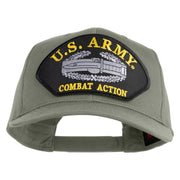 U.S. Army Combat Action Patched Solid Cotton Twill Pro Style Cap - Grey OSFM