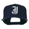 Old English J Embroidered Flat Bill Cap