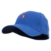 Canada Maple Leaf Torch Embroidered Low Profile Washed Flex Cap - Royal OSFM