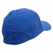 Canada Maple Leaf Torch Embroidered Low Profile Washed Flex Cap - Royal OSFM