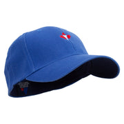 Canada Maple Leaf Torch Embroidered Low Profile Washed Flex Cap - Royal OSFM