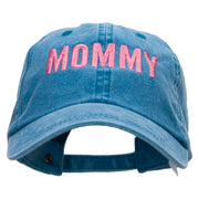 Mommy Embroidered Pigment Dyed Wash Caps