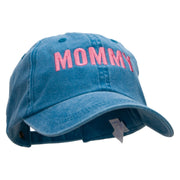 Mommy Embroidered Pigment Dyed Wash Caps