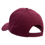 Cute Chucao Bird Embroidered Brushed Bull Denim Low Profile Cap - Maroon OSFM