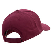 Cute Chucao Bird Embroidered Brushed Bull Denim Low Profile Cap - Maroon OSFM