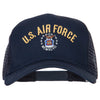 US Air Force Logo Embroidered Solid Cotton Mesh Pro Cap