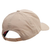 Jazz Music with Saxophone Embroidered Solid Cotton Twill Pro Style Cap - Khaki OSFM