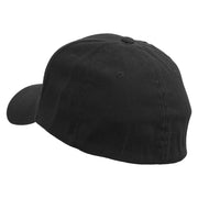 Canada Maple Leaf Torch Embroidered Low Profile Washed Flex Cap - Black OSFM