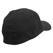 Canada Maple Leaf Torch Embroidered Low Profile Washed Flex Cap - Black OSFM