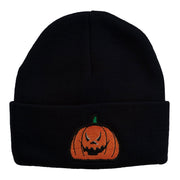 Halloween Evil Jack o Lantern Embroidered Long Beanie