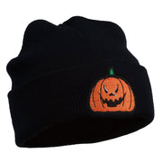 Halloween Evil Jack o Lantern Embroidered Long Beanie