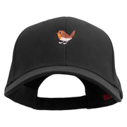 Cute Chucao Bird Embroidered Brushed Bull Denim Low Profile Cap - Black OSFM