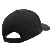 Cute Chucao Bird Embroidered Brushed Bull Denim Low Profile Cap - Black OSFM