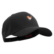 Cute Chucao Bird Embroidered Brushed Bull Denim Low Profile Cap - Black OSFM