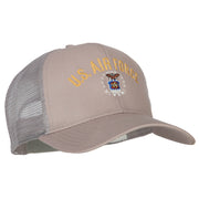 US Air Force Logo Embroidered Solid Cotton Mesh Pro Cap