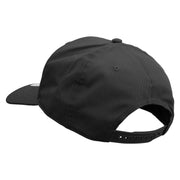 Jazz Music with Saxophone Embroidered Solid Cotton Twill Pro Style Cap - Black OSFM