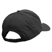 Jazz Music with Saxophone Embroidered Solid Cotton Twill Pro Style Cap - Black OSFM