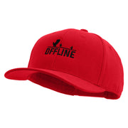 Offline Game Embroidered Solid Cotton Twill Pro Style Cap - Red OSFM