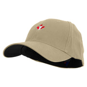 Canada Maple Leaf Torch Embroidered Low Profile Washed Flex Cap - Khaki OSFM