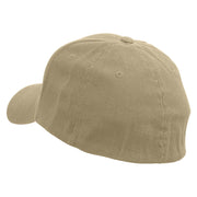 Canada Maple Leaf Torch Embroidered Low Profile Washed Flex Cap - Khaki OSFM