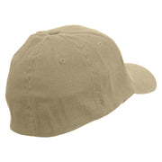 Canada Maple Leaf Torch Embroidered Low Profile Washed Flex Cap - Khaki OSFM